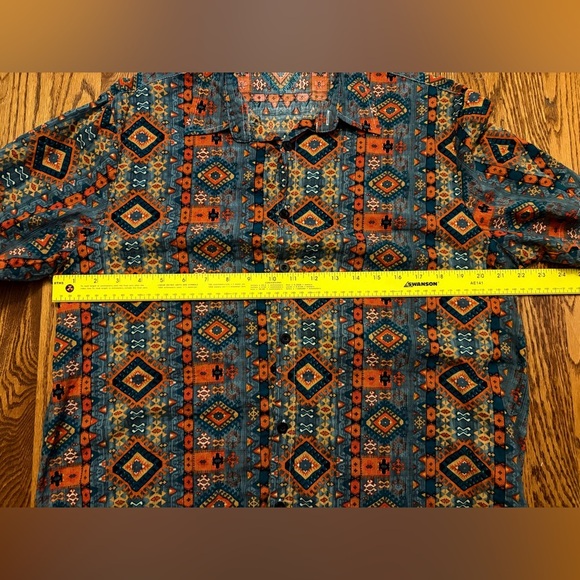 Vatpave Aztec Geometric Button Down Shirt – Men’s Size L - Picture 6 of 6